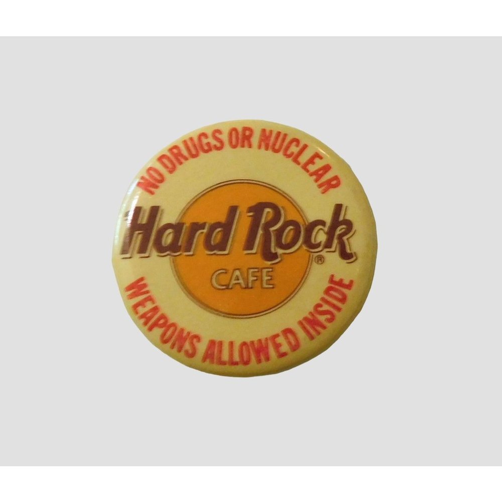 Hard Rock Cafe Pin Vintage 1980s No Drugs Tie Tac Lapel Hat Dallas 1.25 In.